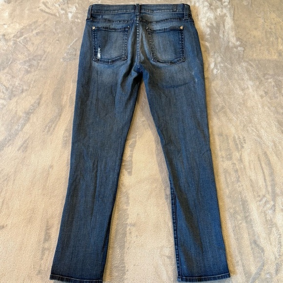 7 For All Mankind Relaxed Skinny Blue Denim Jeans Wmn’s Sz 28 - Picture 6 of 11